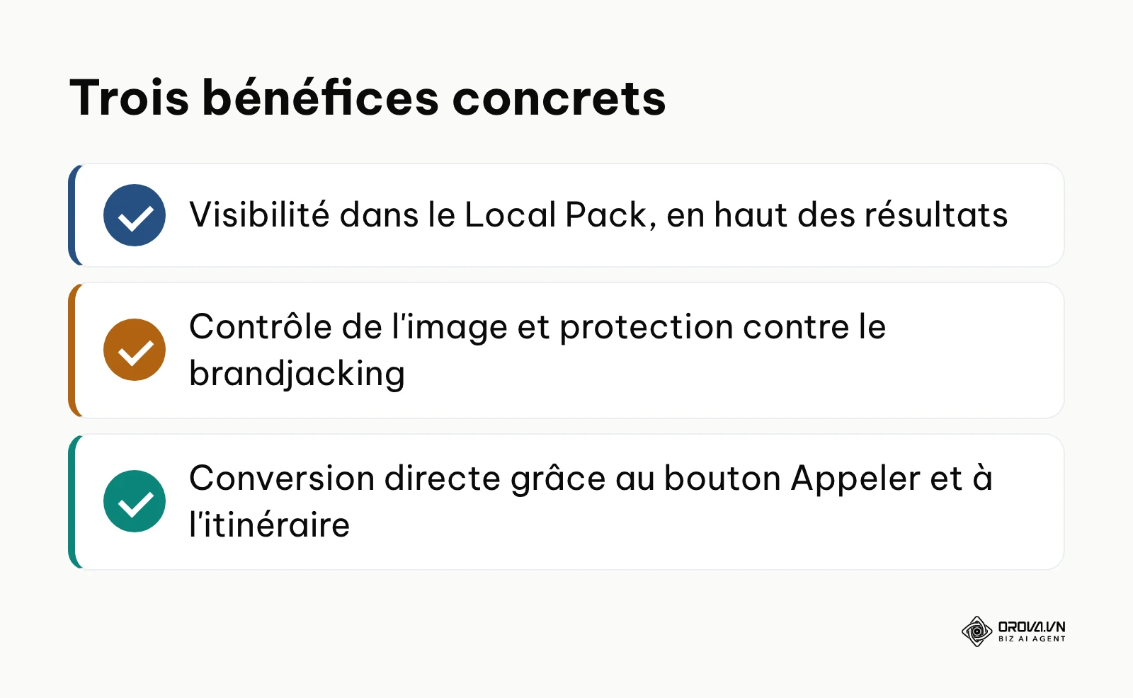 Les trois bénéfices principaux de la fiche d'établissement Google