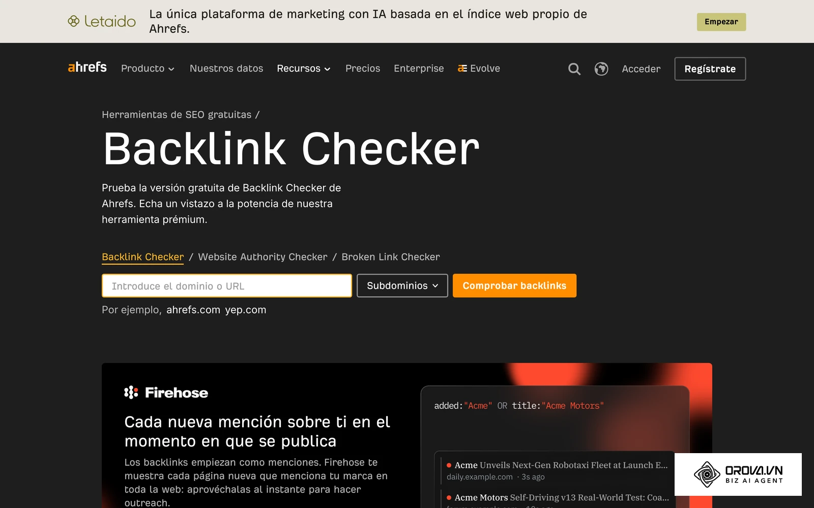 Un verificador de enlaces externos permite revisar la calidad de las referencias que muestra una agencia.