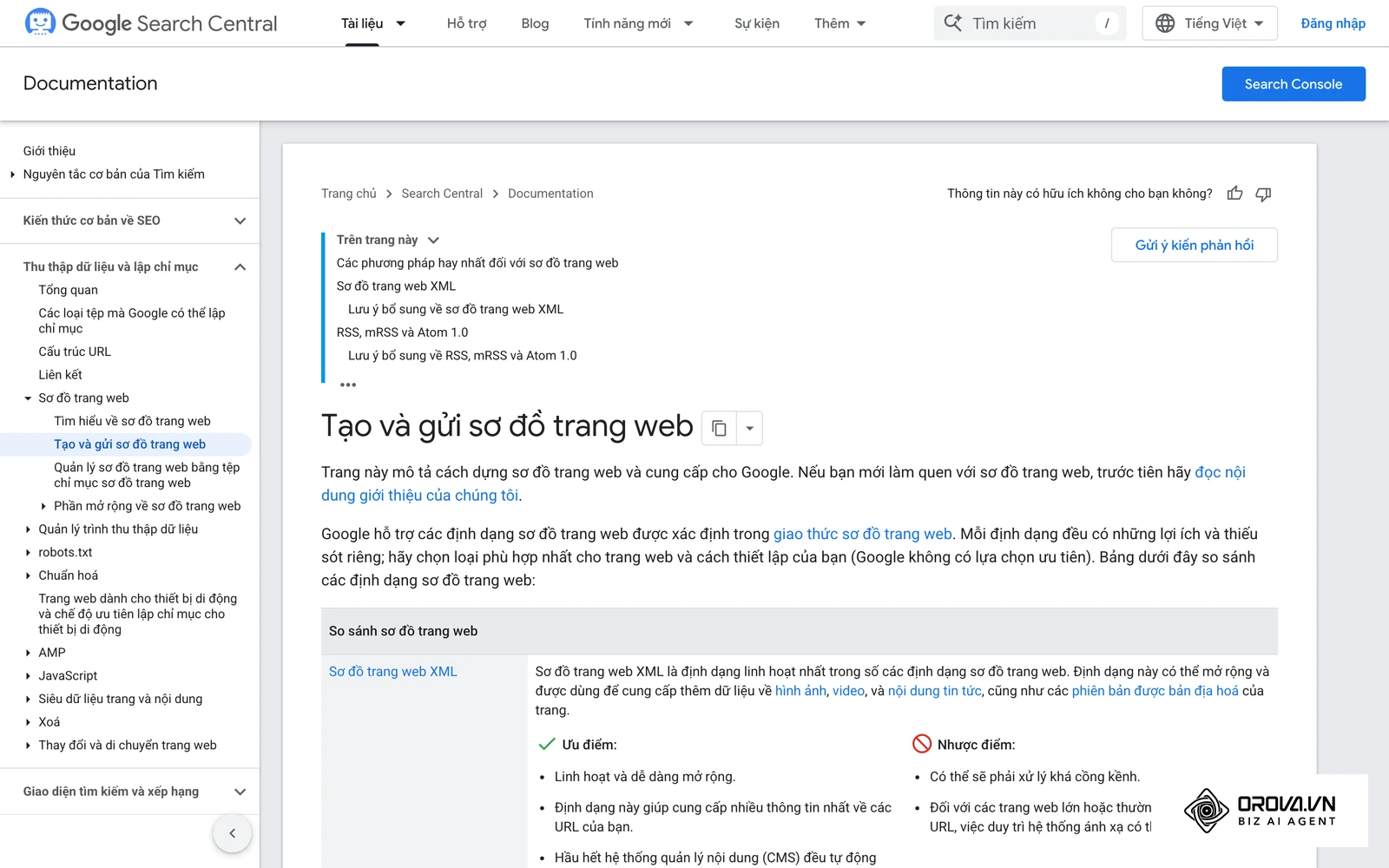 Sitemap giống như một tấm bản đồ tổng thể của website đưa cho thủ thư Google.