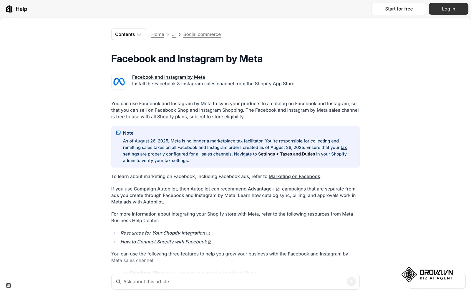 Store platforms such as Shopify document how to connect a shop to Meta so website visitors can be used for retargeting.