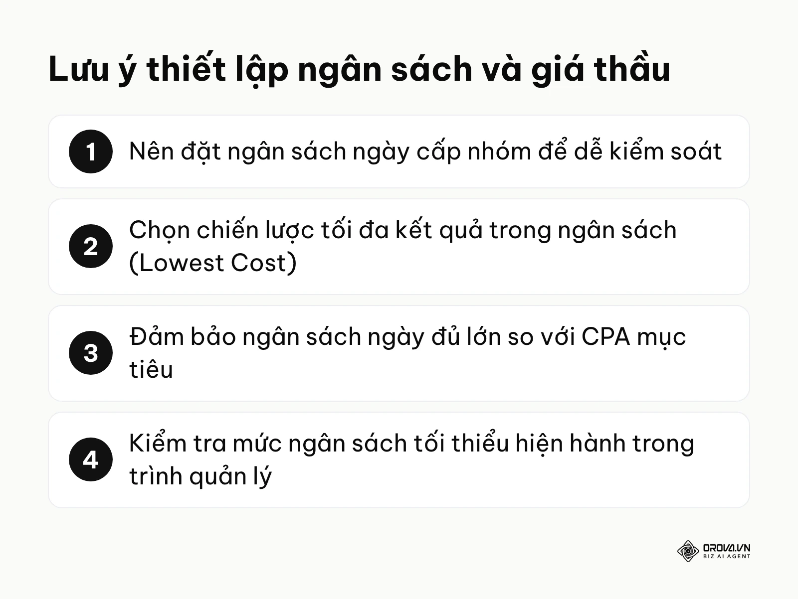 Các lưu ý quan trọng khi đặt ngân sách cấp nhóm và chọn chiến lược giá thầu