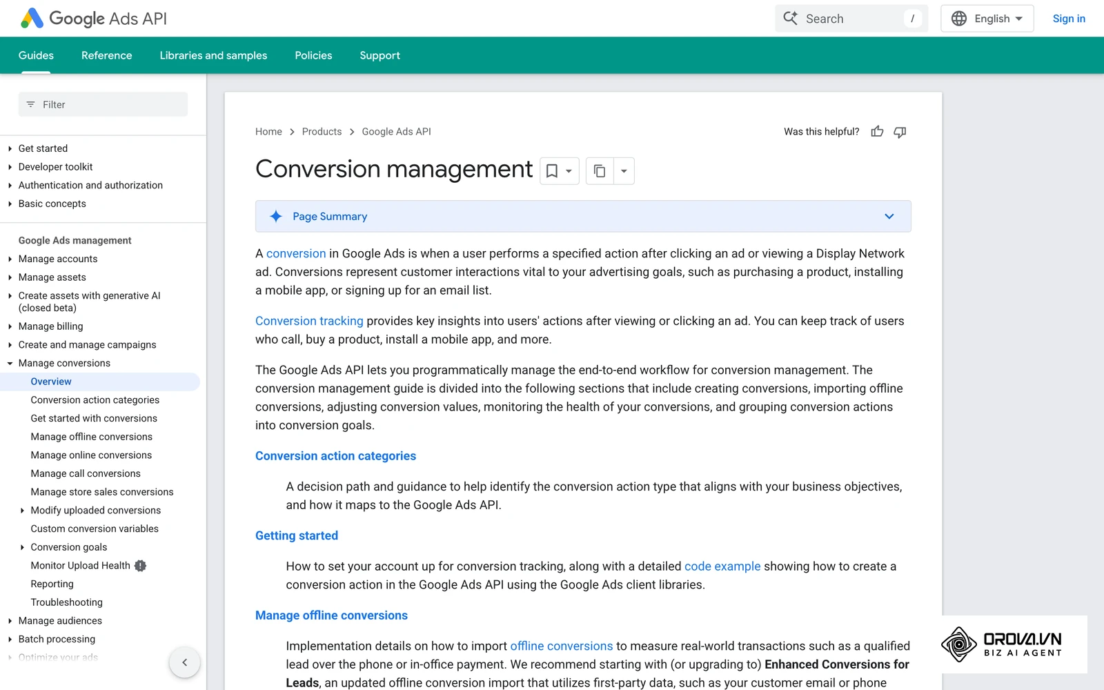Google's developer overview of conversion tracking and conversion actions.