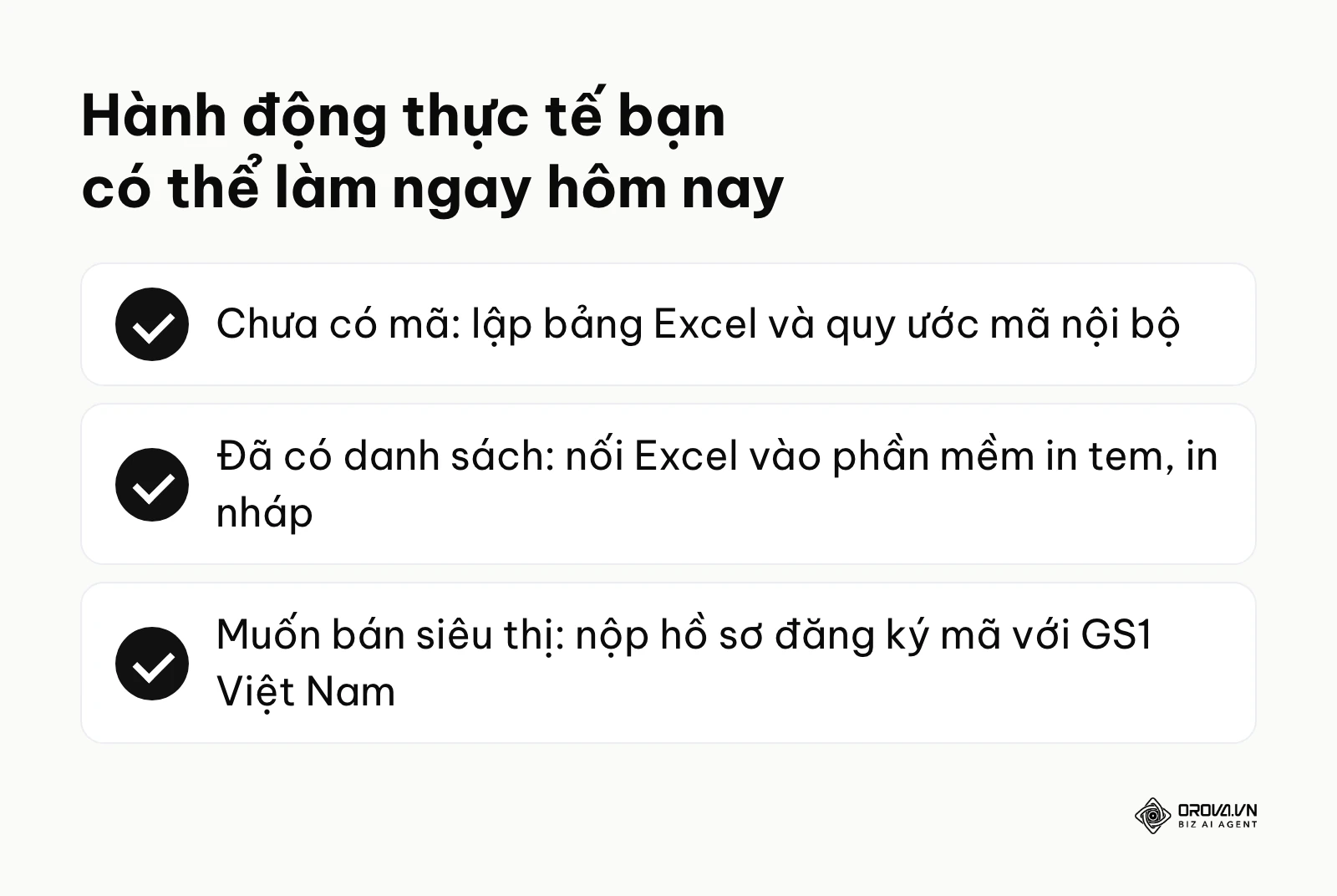Các bước đi đầu tiên được gợi ý tuỳ thuộc vào tình trạng hiện tại của người đọc.