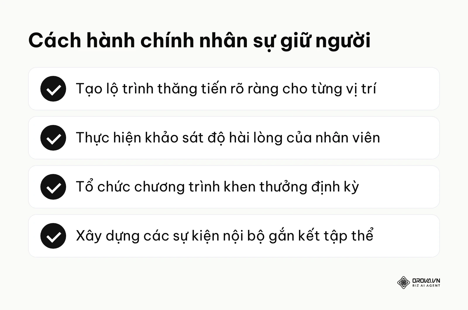 Những hành động cụ thể để xây dựng văn hóa và giữ chân nhân tài.