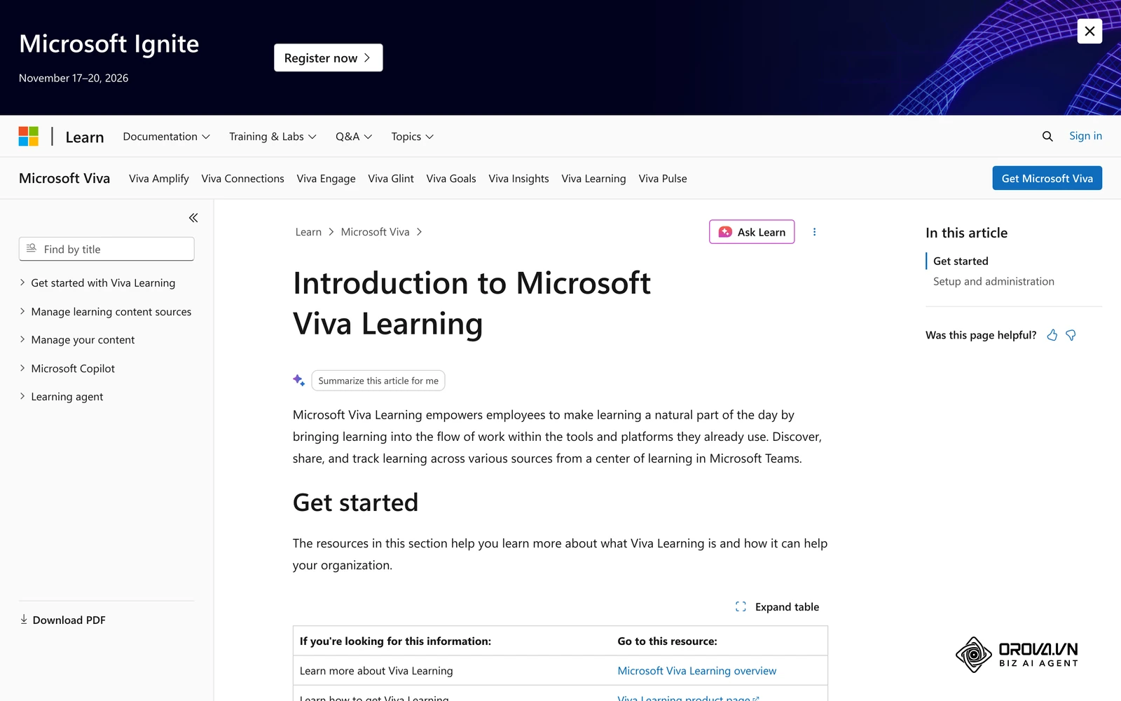 ເອກະສານທາງການຂອງ Microsoft Viva Learning: ຕົວຢ່າງການເຊື່ອມຕໍ່ການຮຽນຮູ້ເຂົ້າກັບເຄື່ອງມືເຮັດວຽກ ທີ່ຄວນກວດໃນເຊັກລິສ.