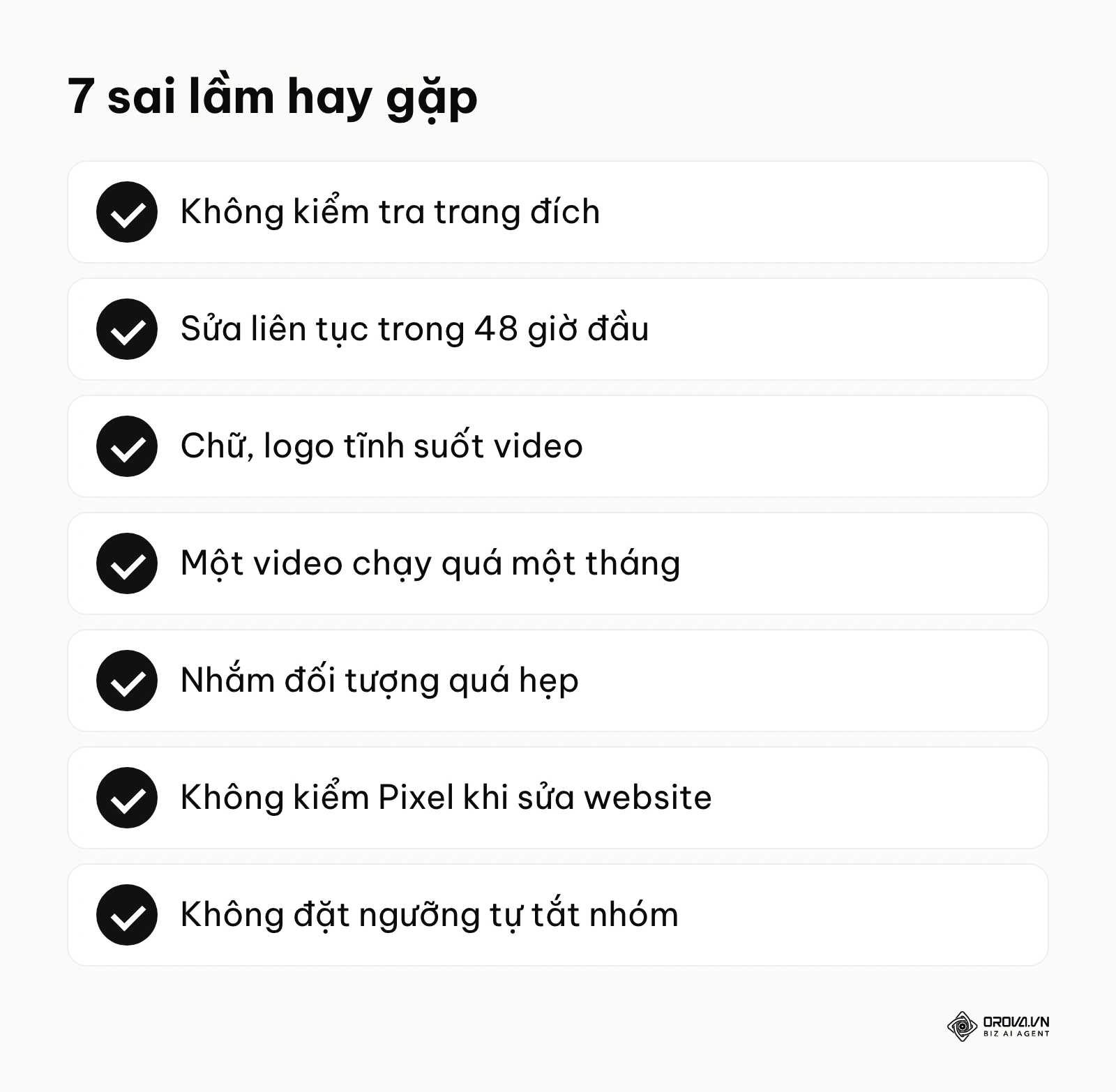 Danh sách 7 sai lầm khi chạy quảng cáo TikTok