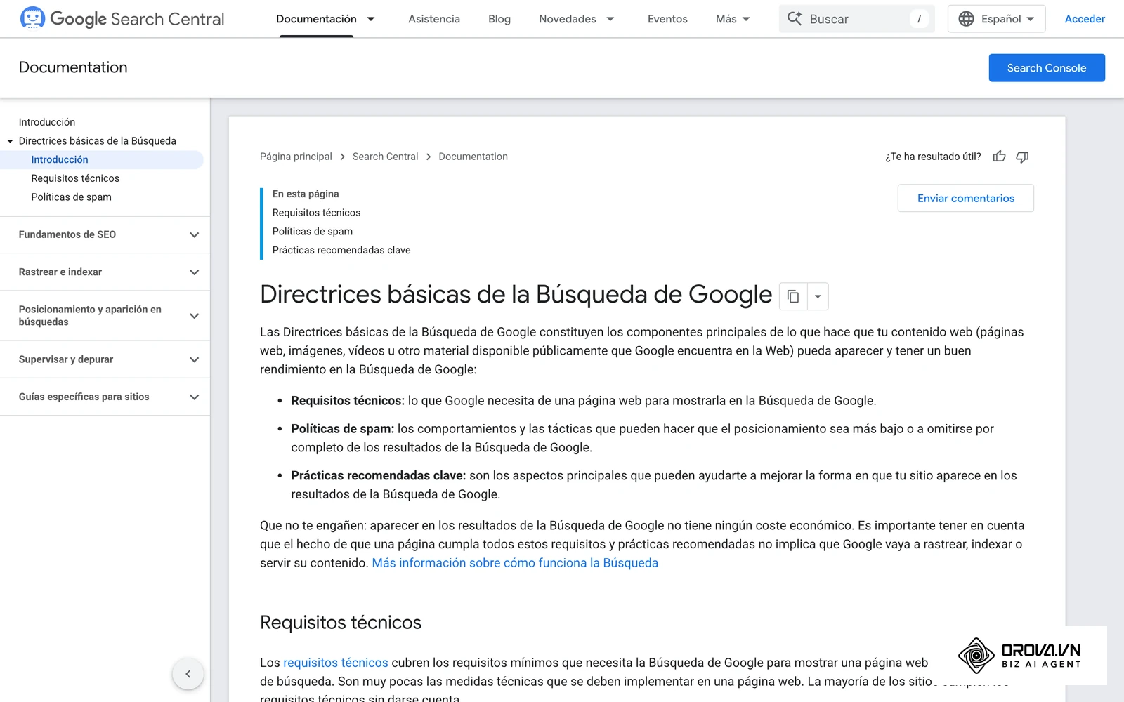 Documentación técnica de Google Search Essentials sobre buenas prácticas de indexación y rastreo de enlaces.