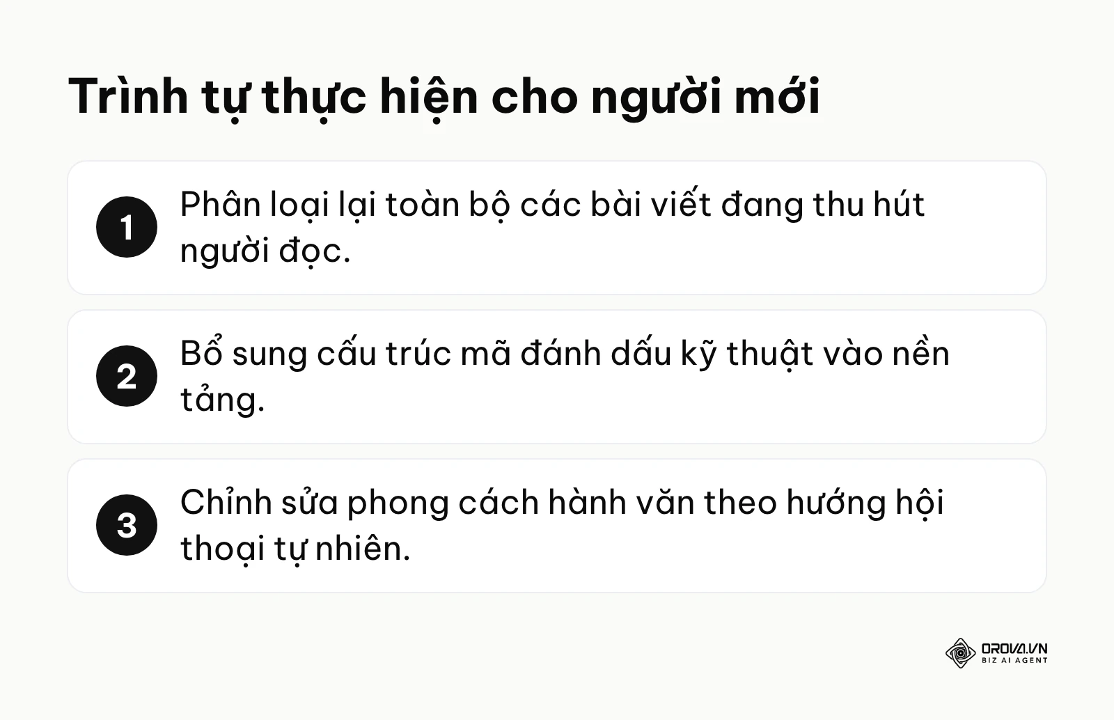 Trình tự các bước cơ bản cần thực hiện để bắt đầu quá trình thay đổi chiến lược xuất bản.