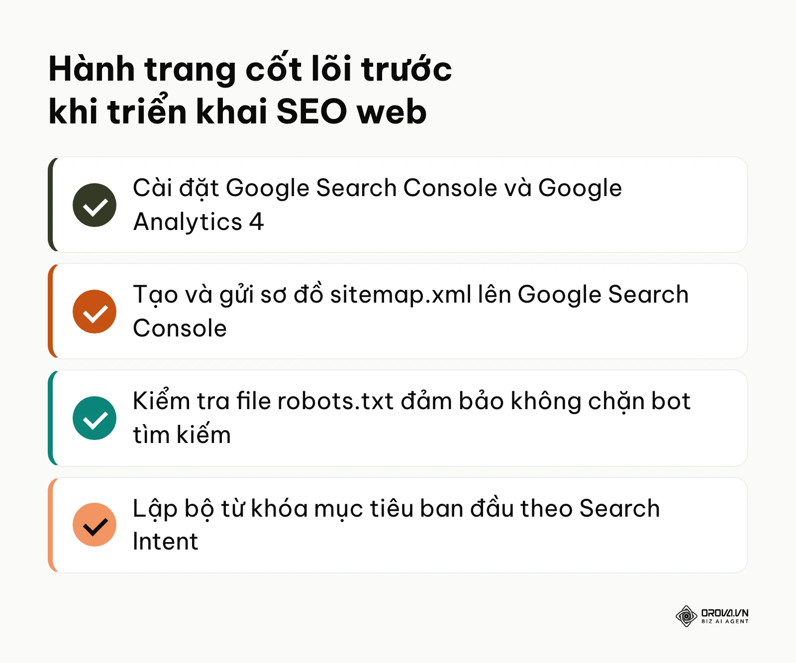 Checklist 4 hạng mục kỹ thuật cần chuẩn bị trước khi làm SEO web