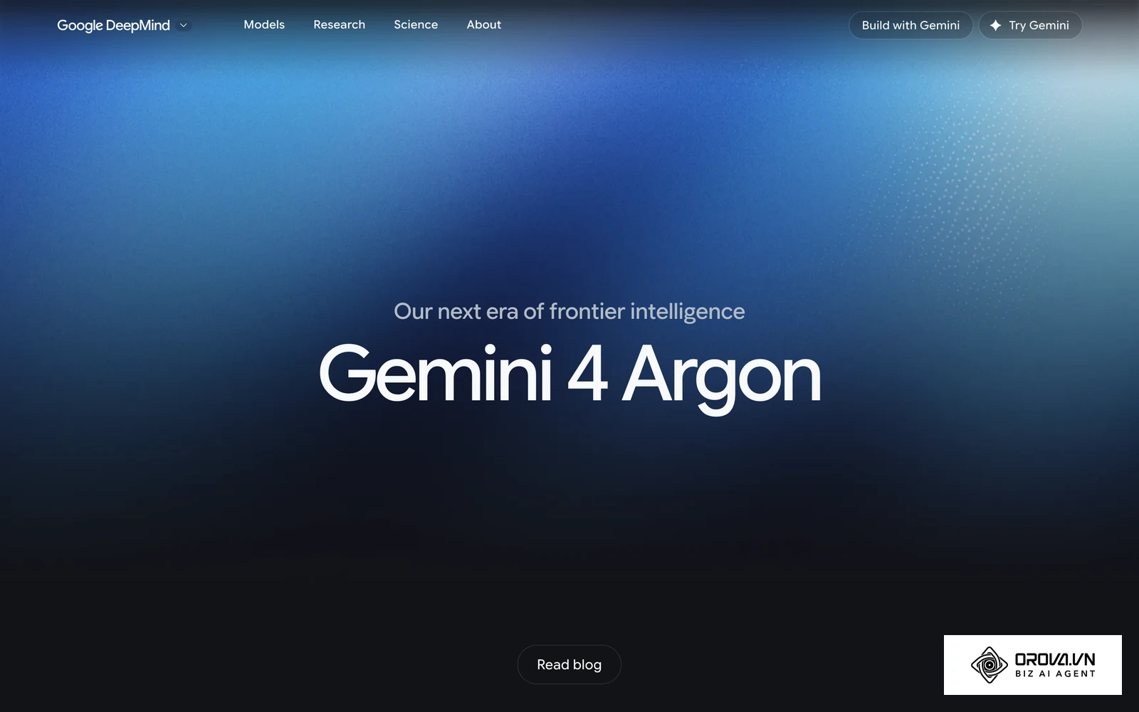 Trang giới thiệu Gemini của Google.