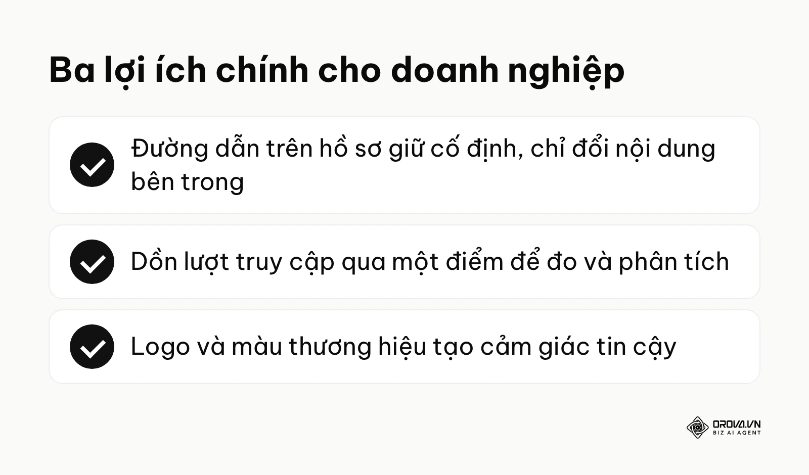 Tóm tắt ba lợi ích chính của link bio đối với doanh nghiệp quản lý kênh mạng xã hội