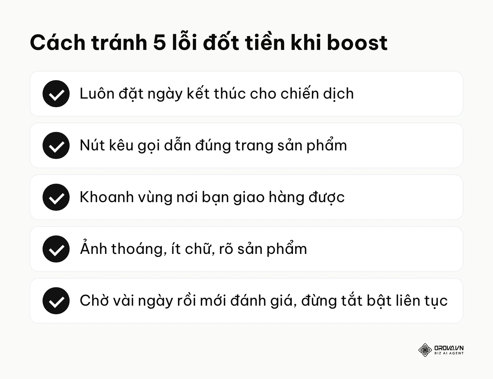 Danh sách cách tránh 5 lỗi thường gặp khi boost post trên Facebook