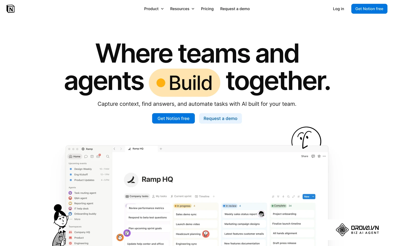 Notion's official product page; a shared board works as the team idea tracker.