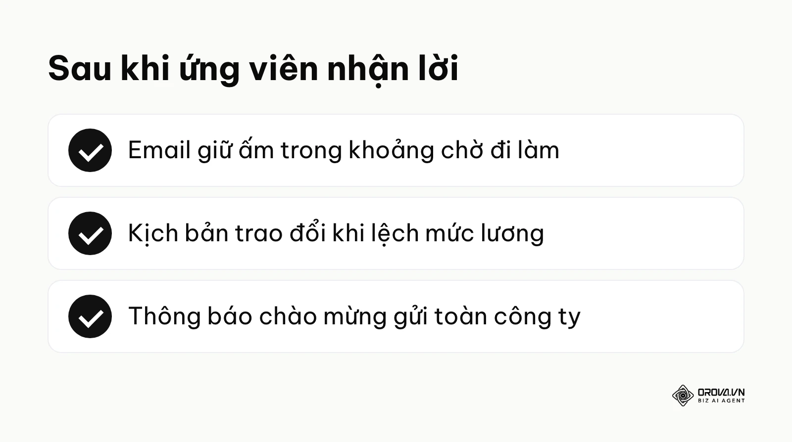 Ba việc AI soạn giúp sau khi ứng viên nhận lời