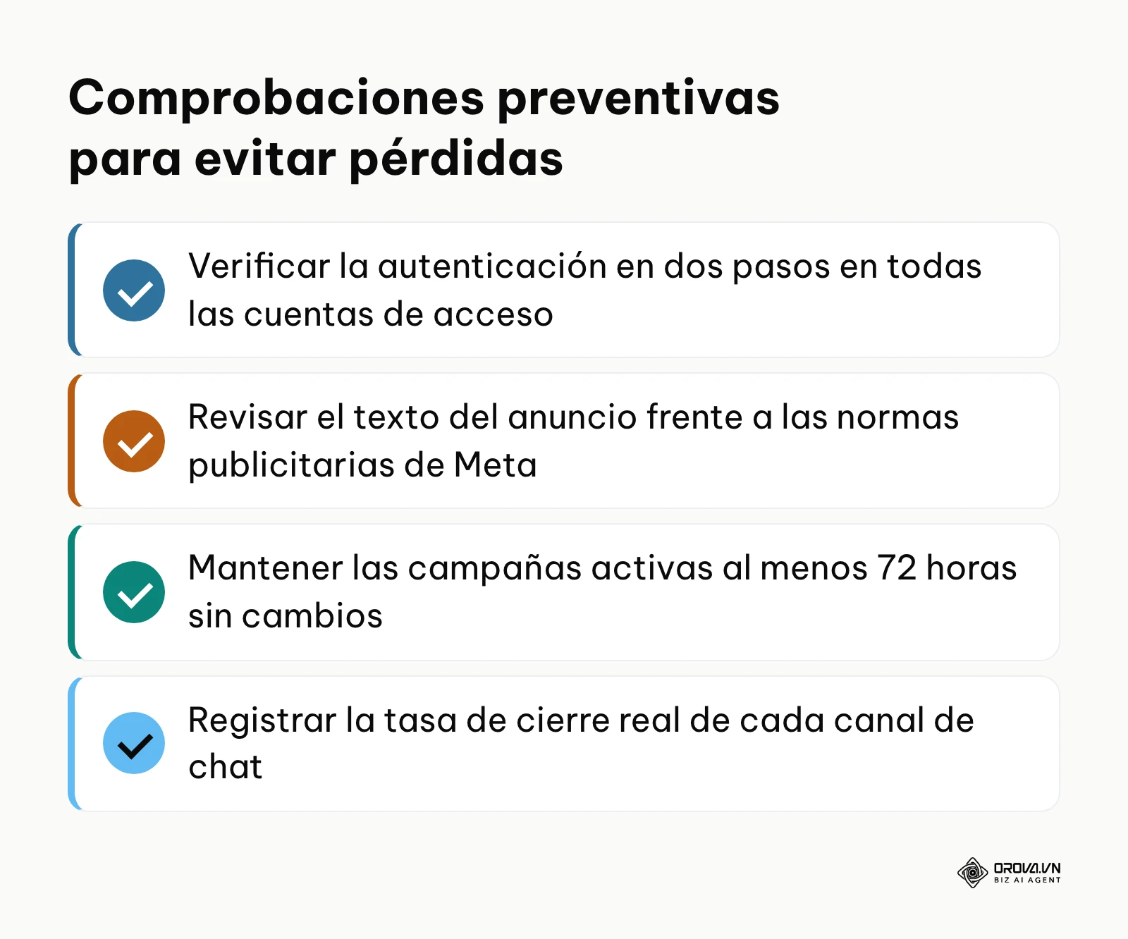 Lista de comprobación con cuatro pilares técnicos esenciales para garantizar la salud de las campañas.