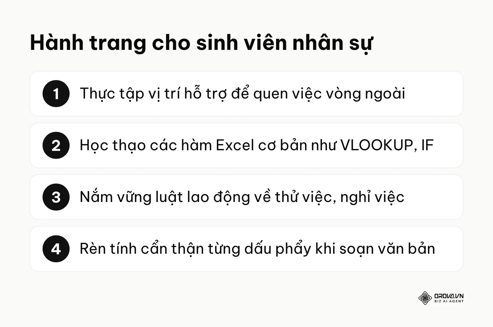 Những bước chuẩn bị cần thiết cho sinh viên mới vào nghề hành chính nhân sự.