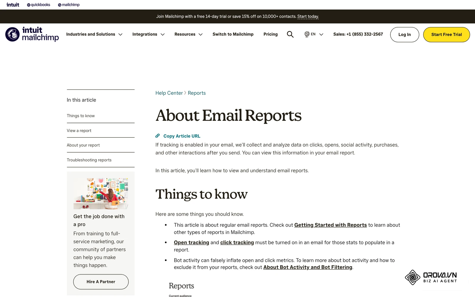 Report e-mailové kampaně v nápovědě Mailchimp: přehled doručení, otevření a kliknutí.