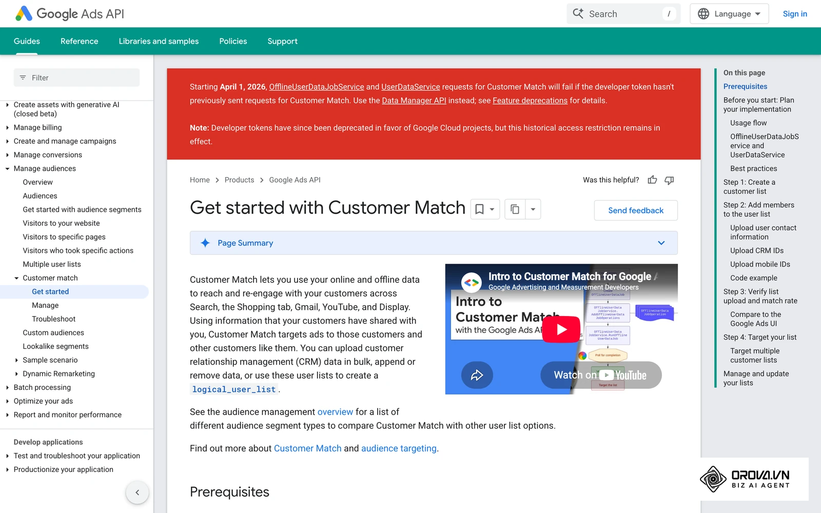 Google's Customer Match documentation: uploading a first-party customer list works on the same principle as a Meta seed list.