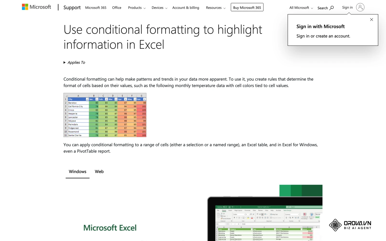Microsoft's guide to conditional formatting shows how to color posts above or below your baseline automatically.