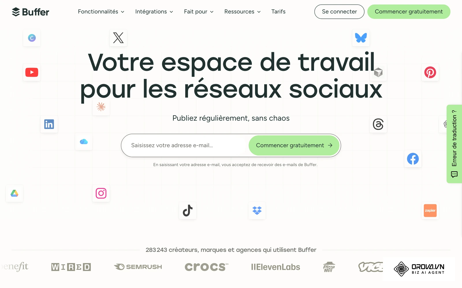 Buffer, outil tiers de planification de publications.