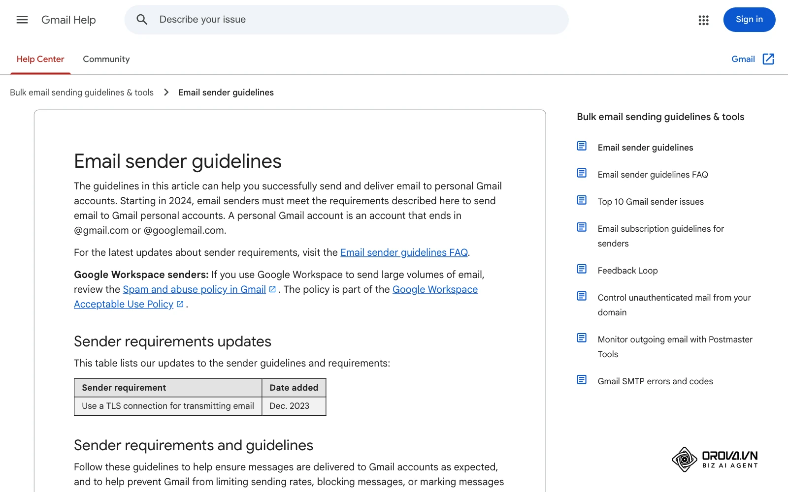 Насоките на Google за изпращачи на имейли (Email sender guidelines), задължителни за писма до лични Gmail адреси от 2024 г.