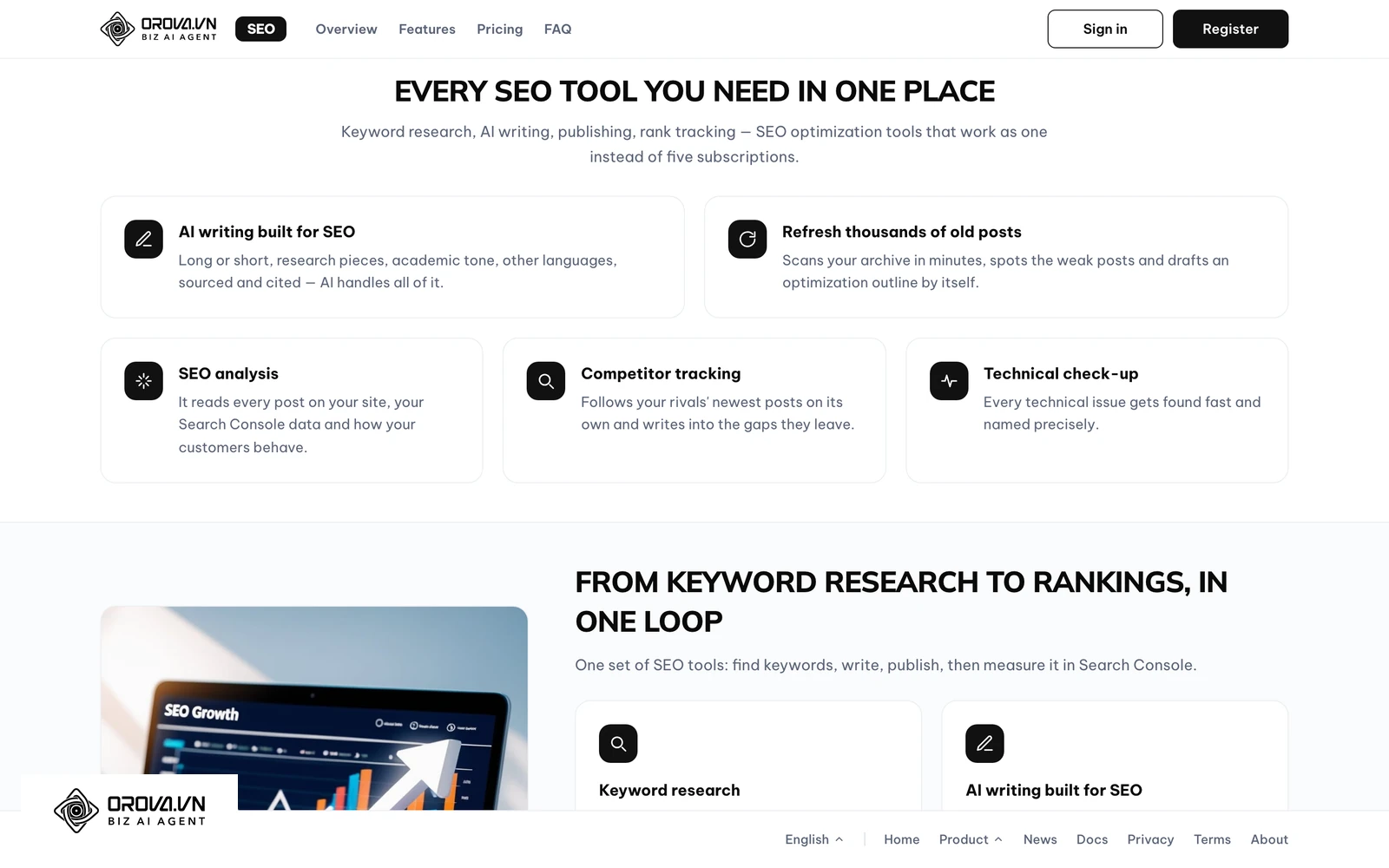 Designed to eliminate the need for expensive agency retainers, Orova SEO functions as an autonomous SEO department.