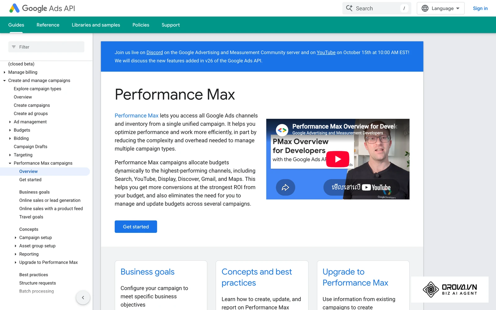 ឯកសារផ្លូវការរបស់ Google Ads អំពីទិដ្ឋភាពទូទៅនៃ Performance Max campaign ដែលដំណើរការលើគ្រប់បណ្តាញរបស់ Google ក្នុងយុទ្ធនាការតែមួយ