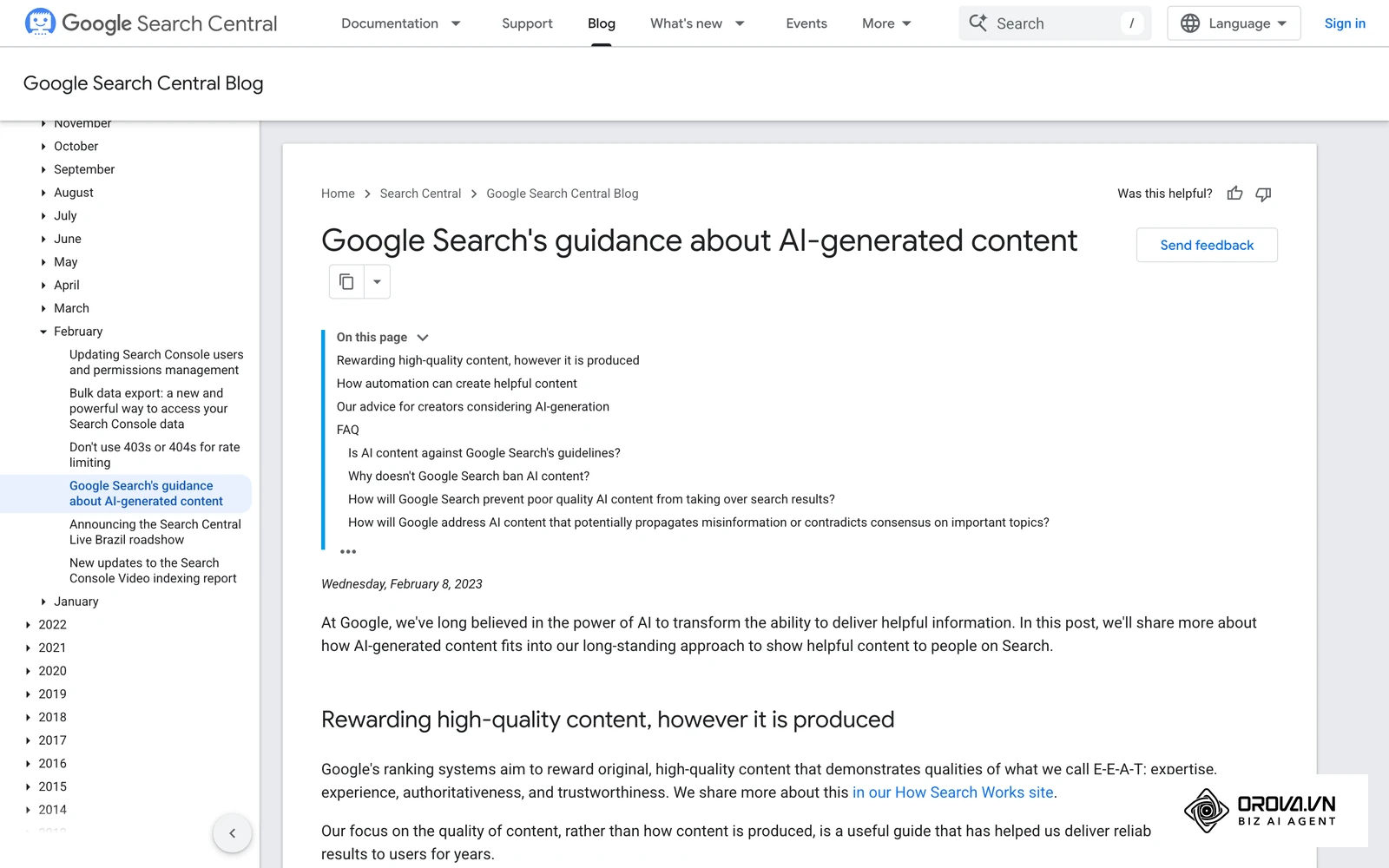 Google evaluates what is produced, not the mechanism used to produce it.