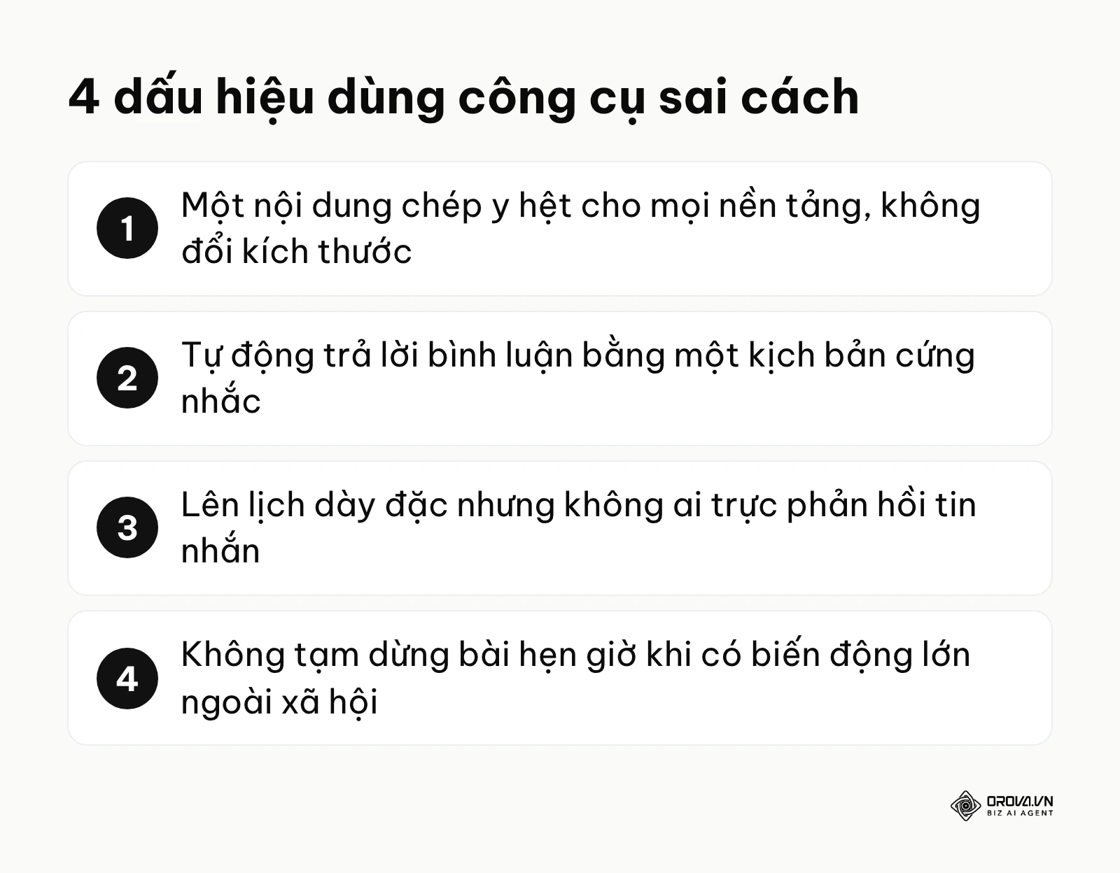 Danh sách các lỗi sai phổ biến khi dùng tool quản trị mạng xã hội