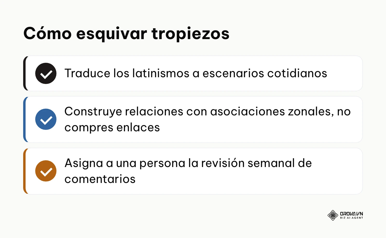 Lista de soluciones preventivas ante los errores más habituales del posicionamiento legal.