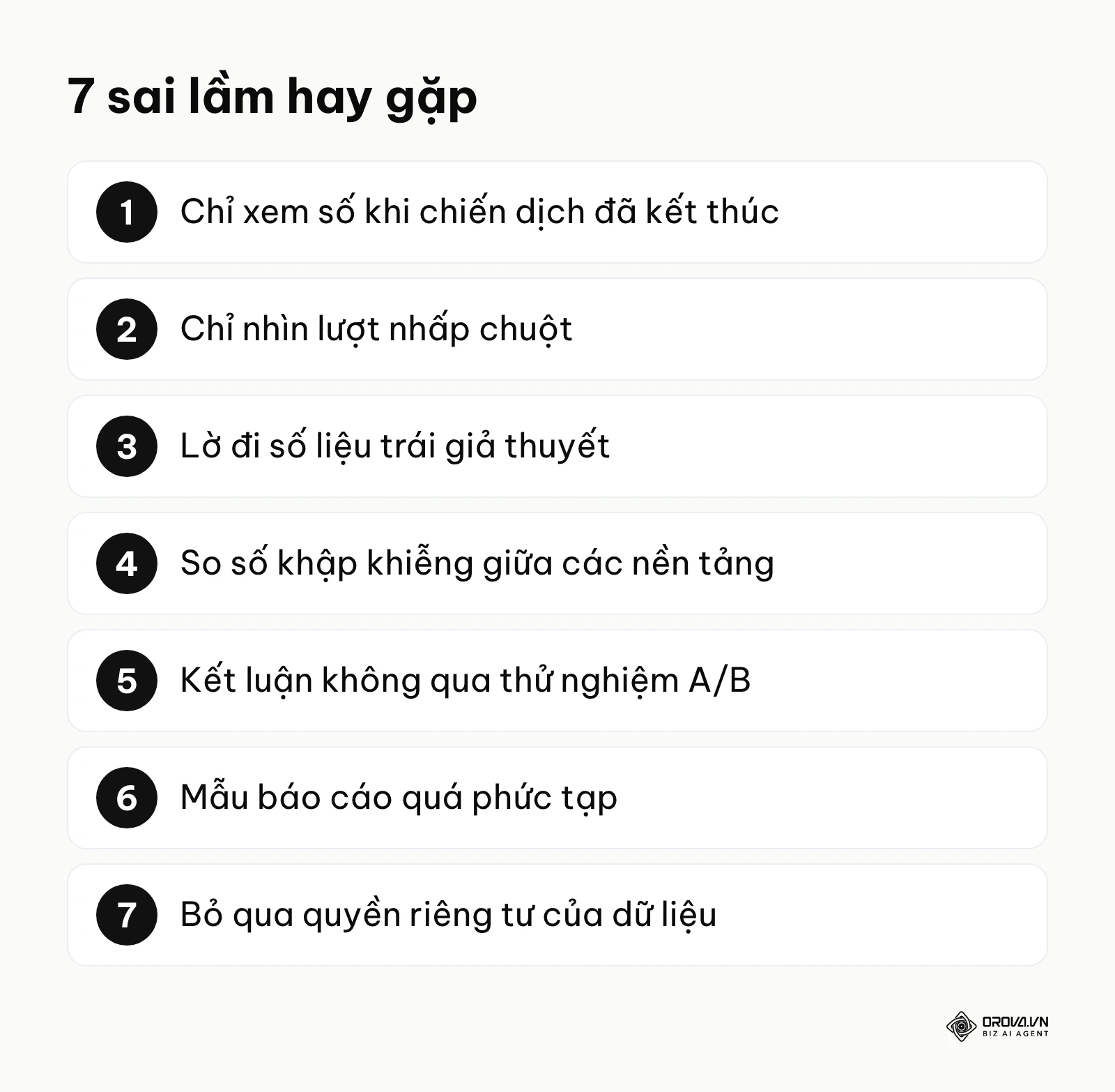 Bảy sai lầm hay gặp khi làm marketing data driven
