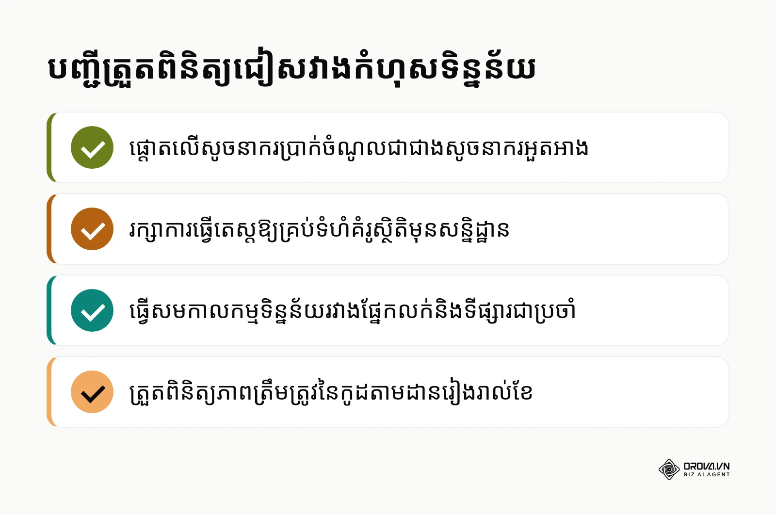 បញ្ជីសង្ខេបវិធានការការពារកំហុសឆ្គងក្នុងការគ្រប់គ្រងទិន្នន័យទីផ្សារ
