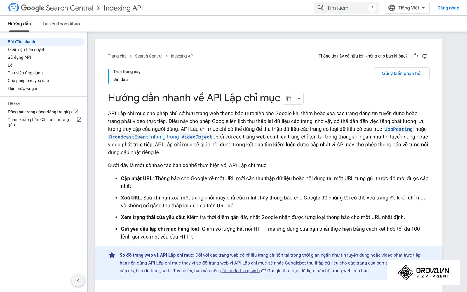 Google Indexing API là một công cụ mạnh mẽ của Google Cloud giúp thông báo trực tiếp đến máy chủ Google về việc thêm, sửa, xóa một trang web, bắt buộc Google cào ngay lập tức.