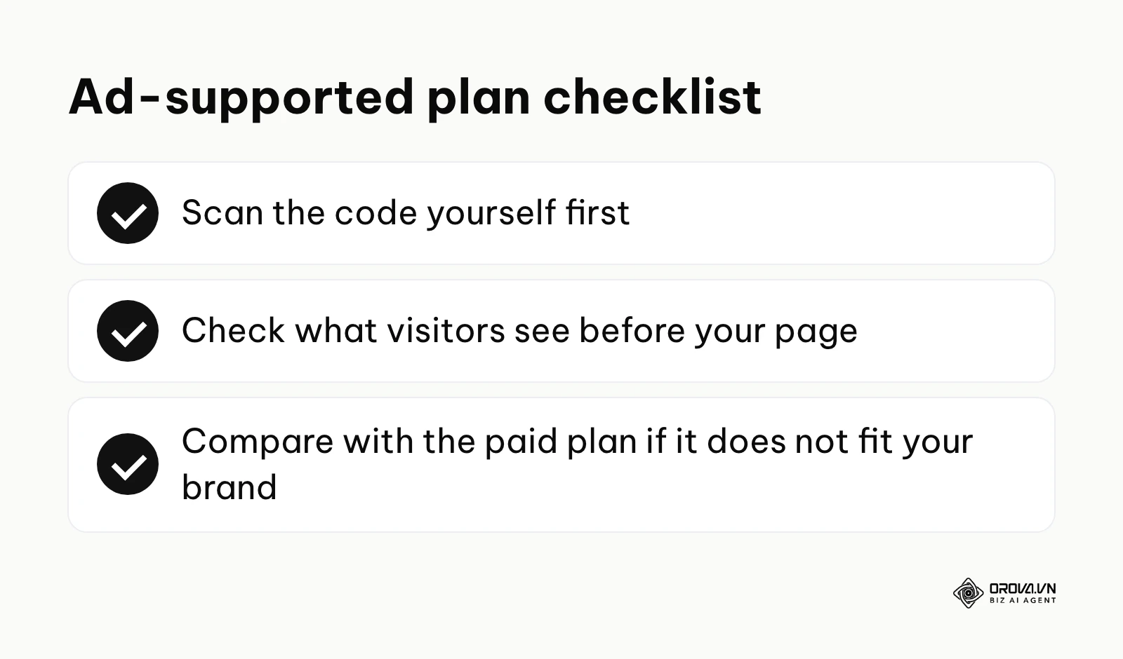 Checklist before relying on an ad-supported free dynamic code