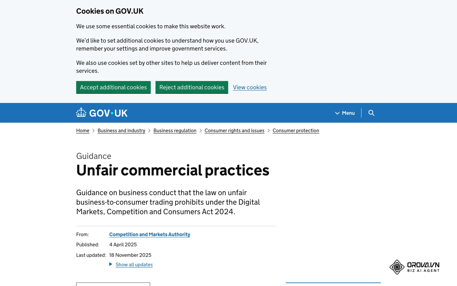 The UK Competition and Markets Authority's guidance on unfair commercial practices covers fake reviews.
