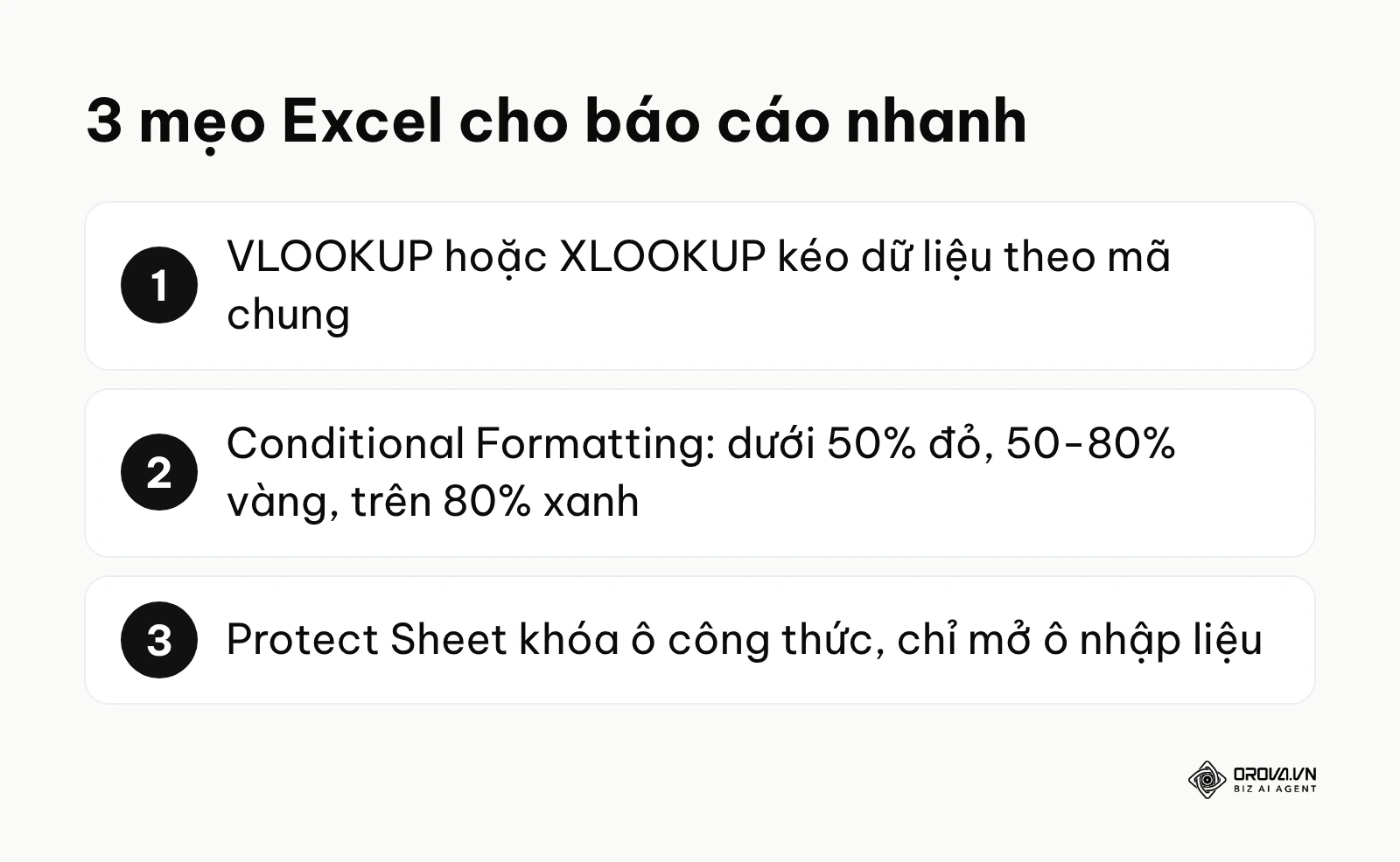 Danh sách 3 mẹo Excel giúp lập mẫu báo cáo nhanh và ít sai