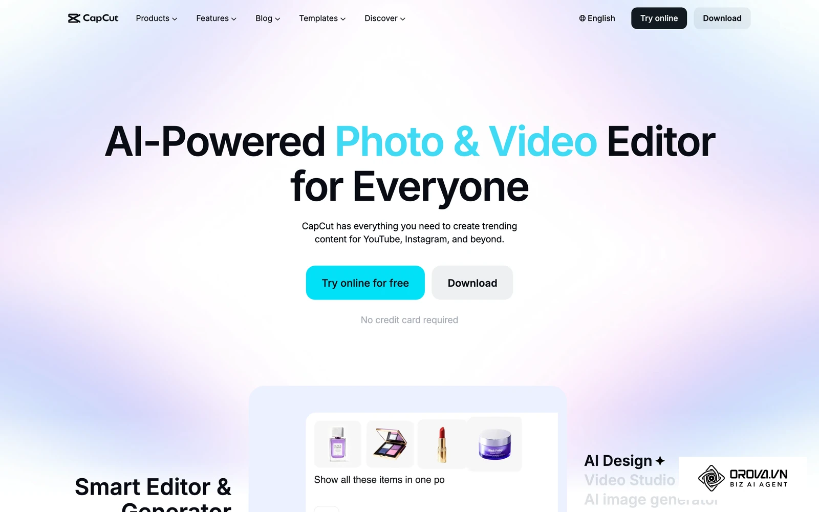CapCut's official site; its auto-cut and caption tools speed up batch editing.