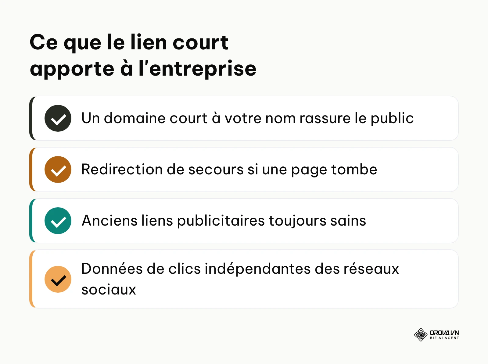 Liste des bénéfices du lien court pour l'entreprise