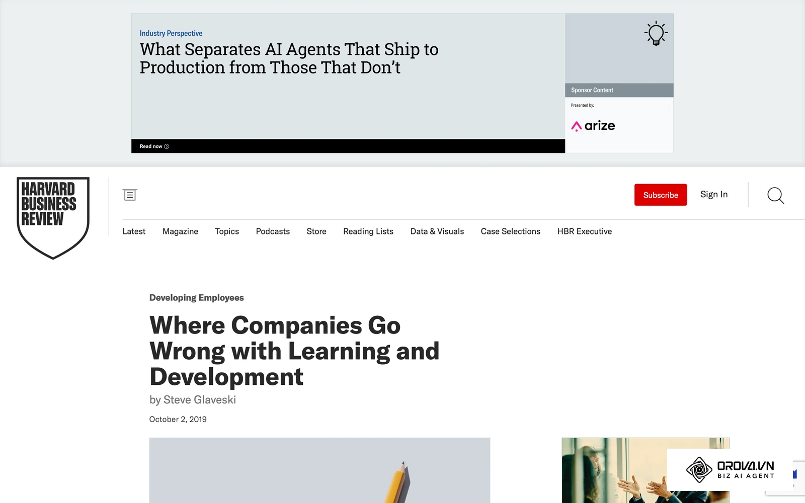 Harvard Business Review looks at where corporate learning programs fail to change on-the-job behavior.