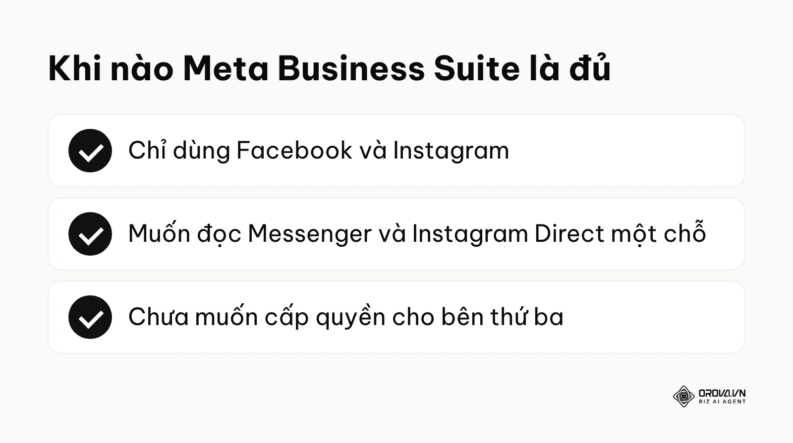 Ba dấu hiệu cho thấy Meta Business Suite đã đủ dùng.