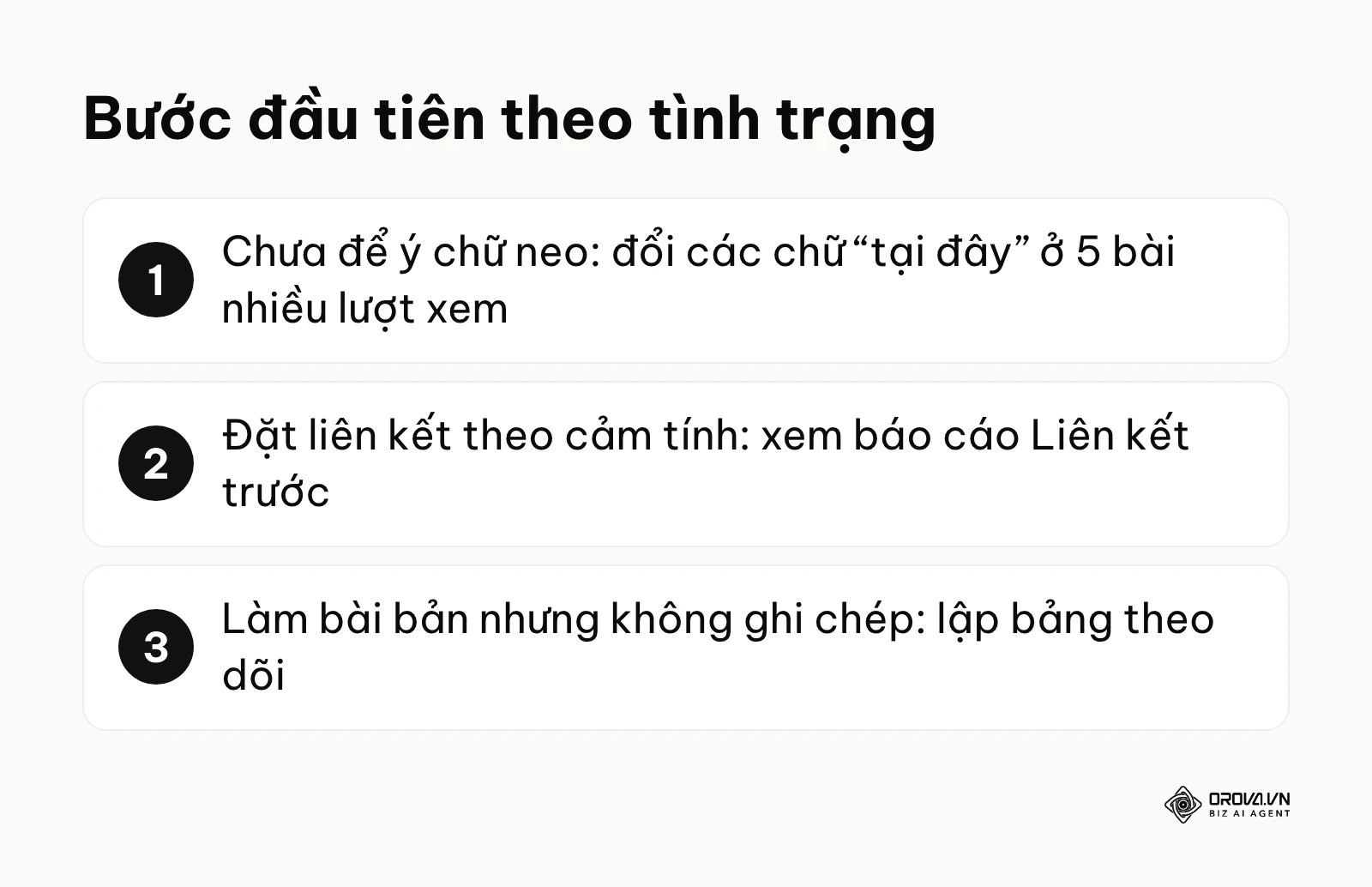 Bước đầu tiên để cải thiện anchor text