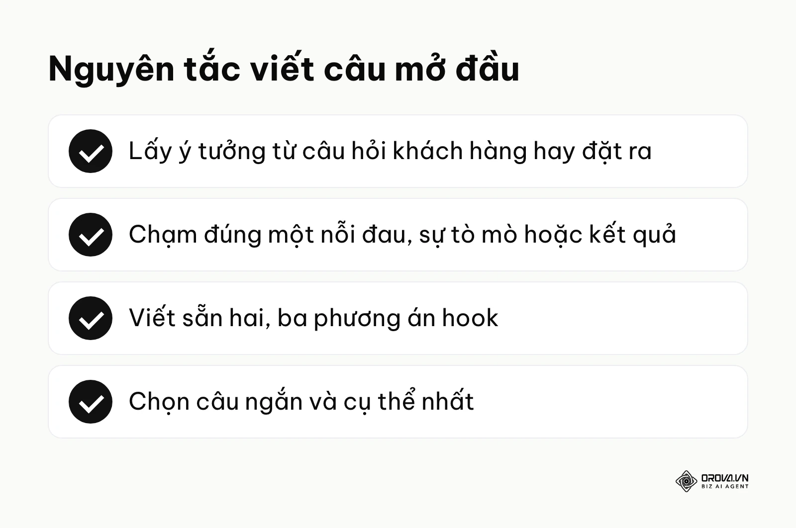 Tóm tắt nguyên tắc lên ý tưởng và viết câu mở đầu cho video ngắn