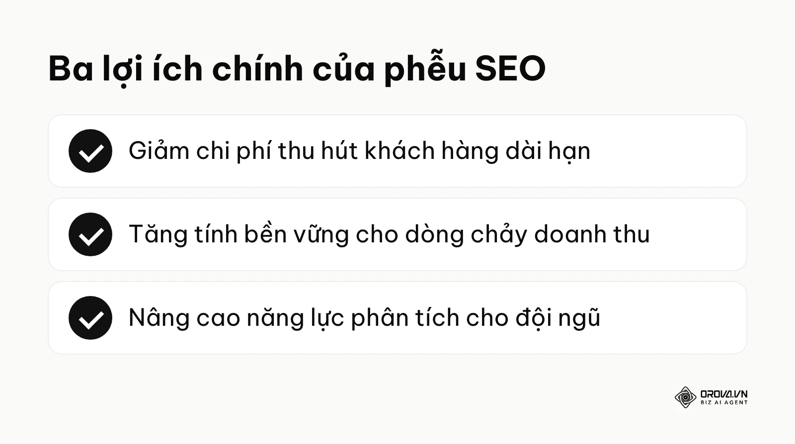 Tóm tắt ba lợi ích chính khi áp dụng phễu SEO
