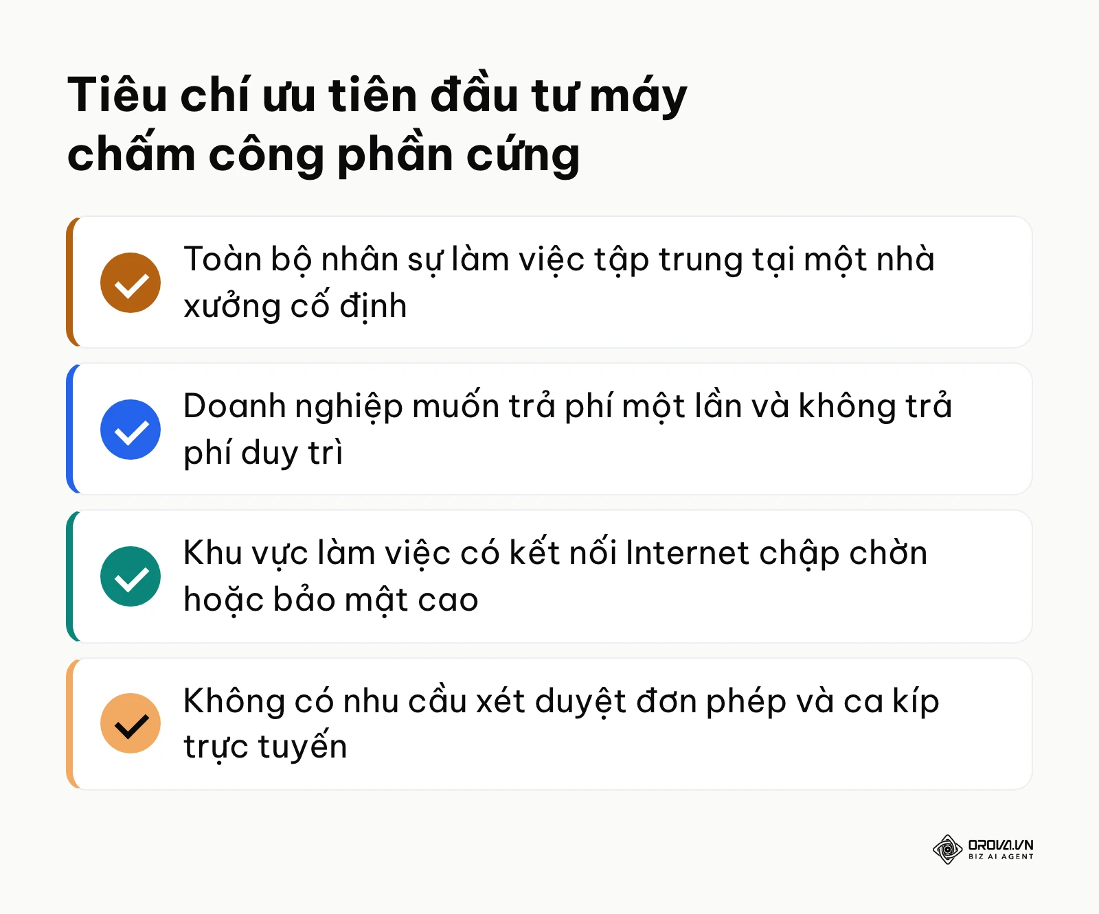 Tóm tắt các điều kiện nên chọn máy chấm công truyền thống