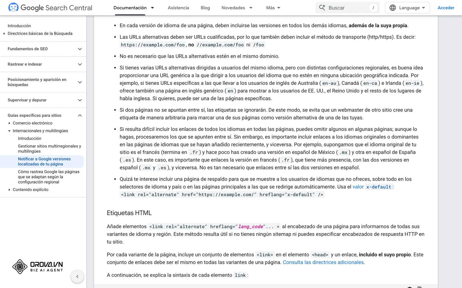Si decides abordar distintos idiomas o países, debes decirle a Google exactamente qué versión mostrar a cada usuario.