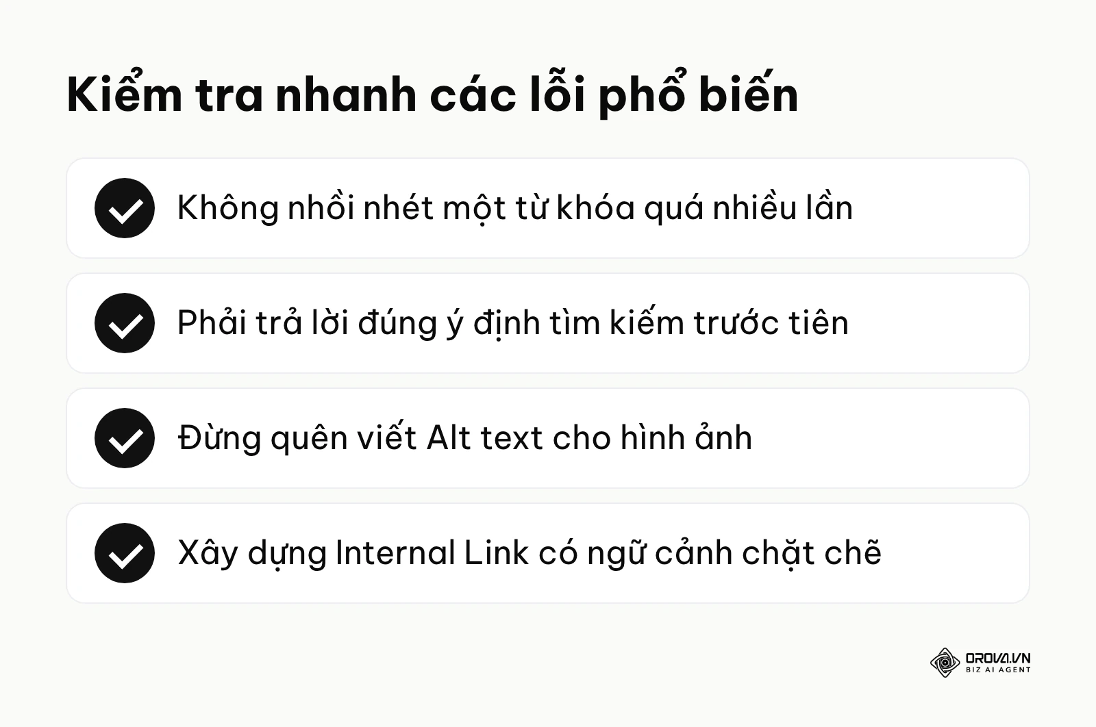 Danh sách kiểm tra các lỗi thường gặp khi làm SEO