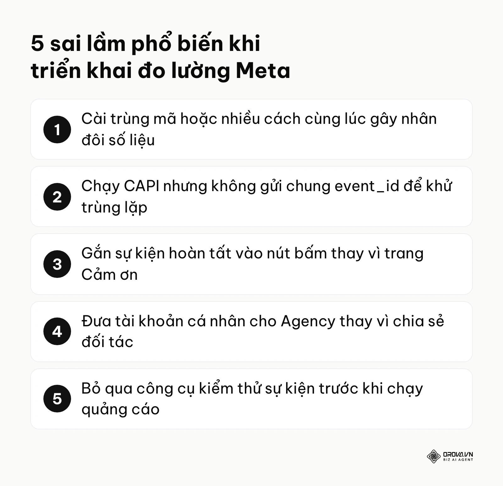 Danh sách 5 sai lầm hay gặp nhất làm hỏng dữ liệu Facebook Pixel