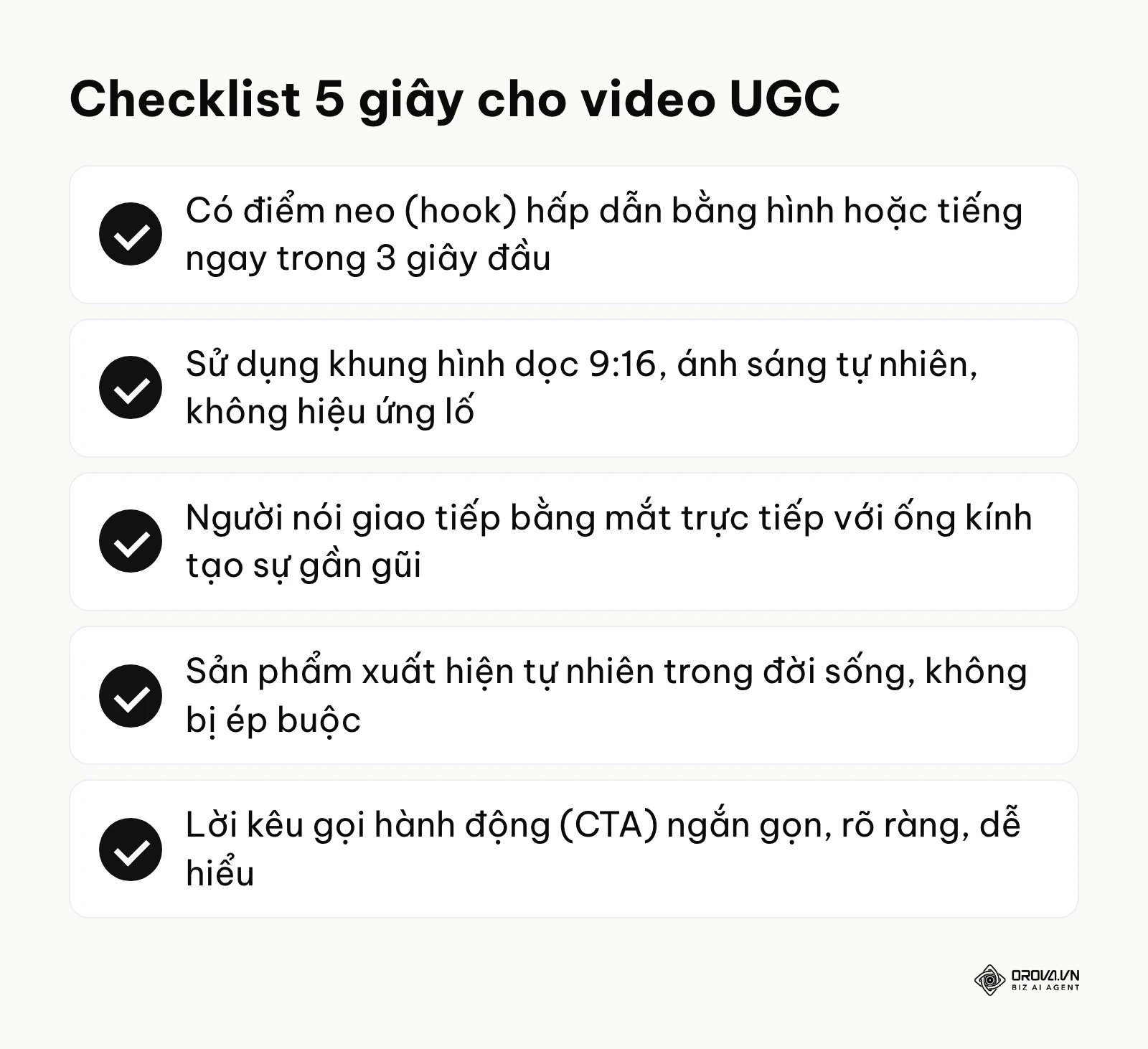 Danh sách 5 tiêu chí tích chọn để đánh giá chất lượng nội dung nhanh