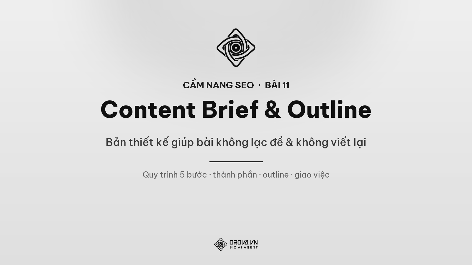 Content Brief: Bản Thiết Kế Giúp Bài Viết Không Lạc Đề Và Không Phải Viết Lại