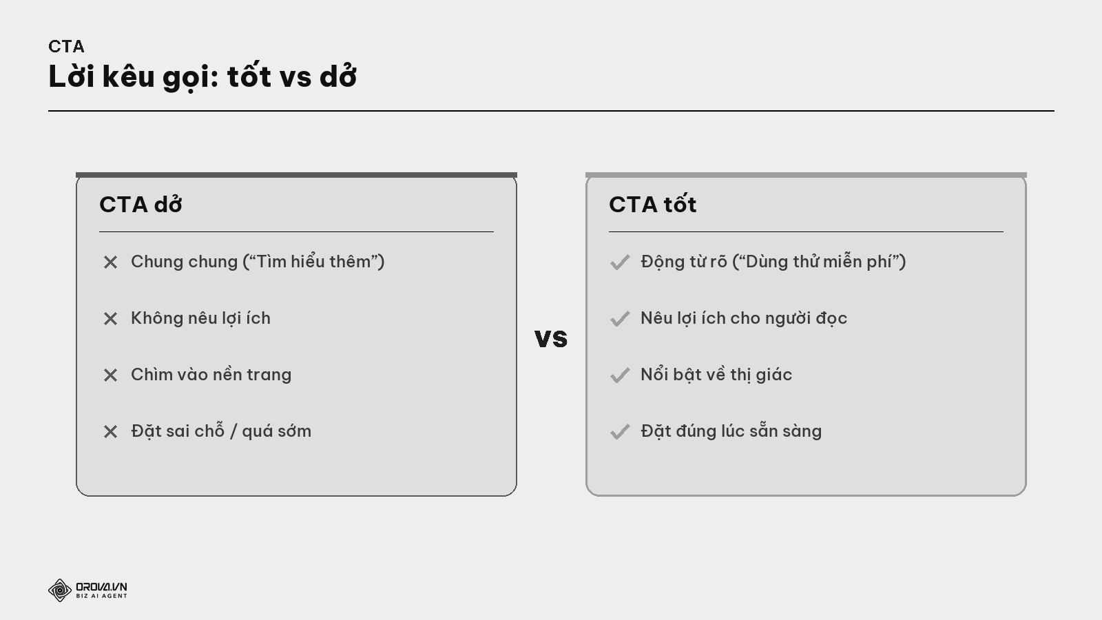 CTA tốt vs CTA dở